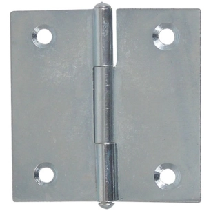 Charnière meuble carrées 40x40mm zingué blanc - AFBAT