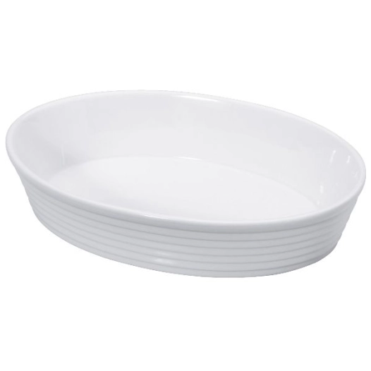 Plat à four ovale 30 cm - Blanc - KUCHENPROFI