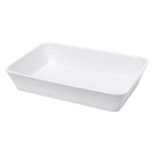Plat à four rectangulaire 35 x 24 cm - Blanc - KUCHENPROFI