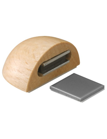 Butée de porte/ arrêt magnétique adhésif imitation bois - INOFIX