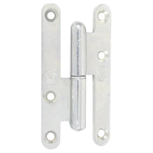 Paumelle Paris bt rond 80x40 gauche zingué blanc nf - AFBAT
