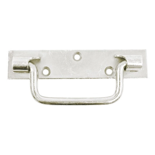 Poignée platine bouts carrés l160mm zingué blanc - AFBAT