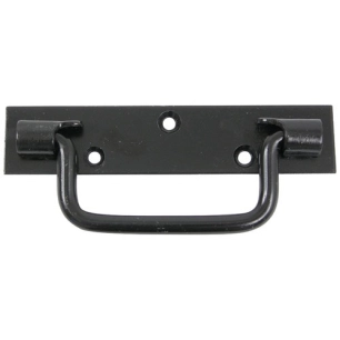 Poignée platine bouts carrés l160mm noir - AFBAT