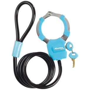 Câble antivol à clé avec menotte 1 m - MASTER LOCK