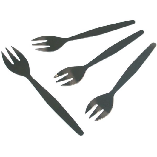 Lot de 4 fourchettes à huîtres en inox - METALTEX