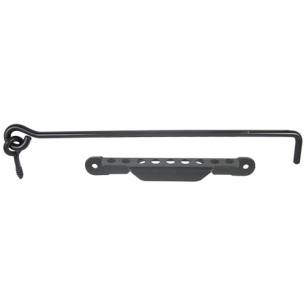 Crochet contrevent 8 L.300 crémaillère noir - AFBAT