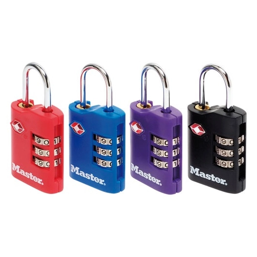 Cadenas à combinaison TSA - 30mm - zinc et acier - coloris assortis - Lot - MASTER LOCK