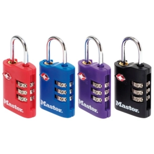Cadenas à combinaison TSA - 30mm - zinc et acier - coloris assortis - Lot - MASTER LOCK