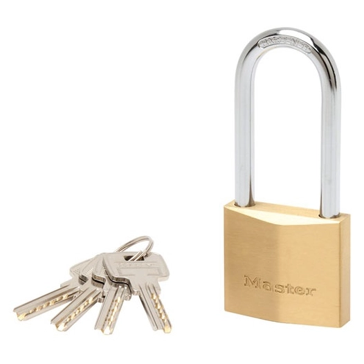 Cadenas en laiton haute sécurité 50 mm avec haute anse + 4 clés - MASTER LOCK