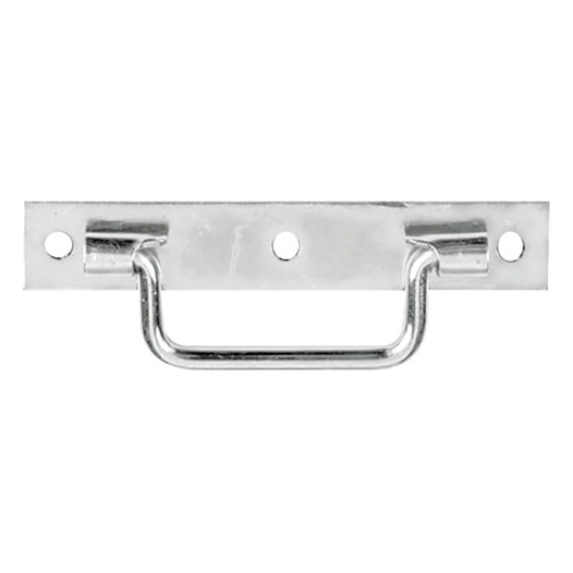 Poignée platine bouts carrés l140mm zingué blanc - AFBAT