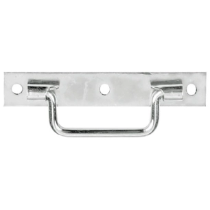 Poignée platine bouts carrés l140mm zingué blanc - AFBAT