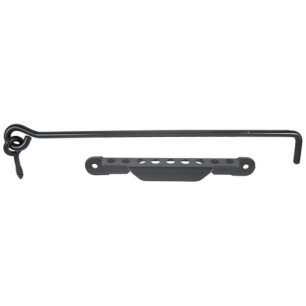 Crochet contrevent 8l400mm cremaillère noir - AFBAT