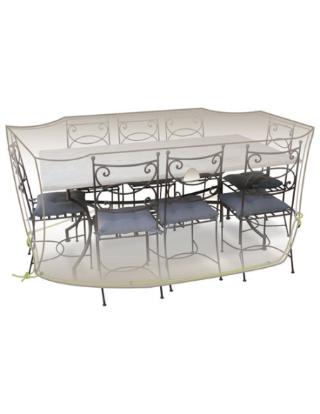 Housse table rectangulaire et chaises 8 à 10 personnes - JARDILINE