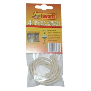Mèche ronde p/lampe huile d.5mm x4 2038 - FAVORIT