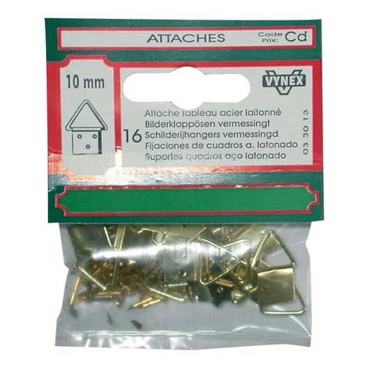 Attache tableau triangle laiton 10mm sc - VYNEX