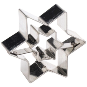 Découpoir Étoile double 5 cm Inox - PATISSE