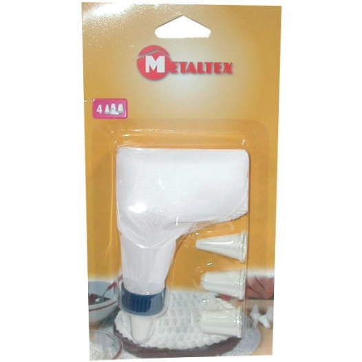 Décorateur à pâtisserie 4 douilles - METALTEX