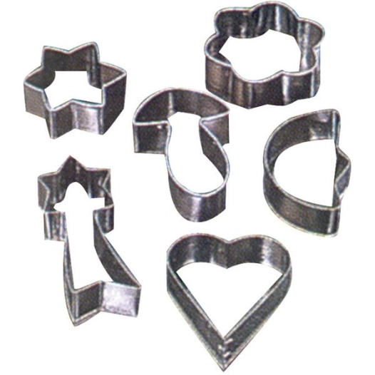 Lot de 6 découpoirs à pâtes en inox - METALTEX