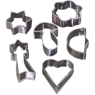 Lot de 6 découpoirs à pâtes en inox - METALTEX