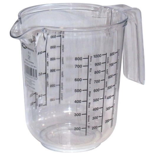 Verre doseur gradué plast. 1L - METALTEX