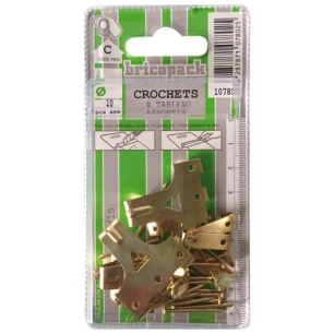 Crochet à tableau assortiment 10 pcs blister - BRICOPACK