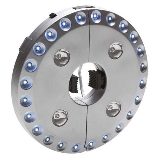 Lampe tente / parasol 28 led abs gris 16cm - CAO