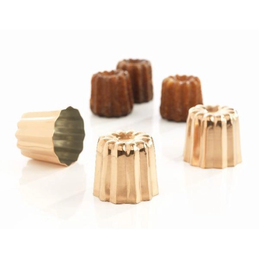 Lot de 3 moules à cannelés 5.5 cm en cuivre - PATISSE