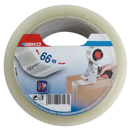 Adhésif emballage 50mmx66m transparent - GEKO