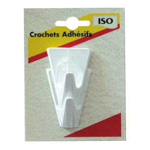 Crochet adhésif triangle blanc bl2 - ISO
