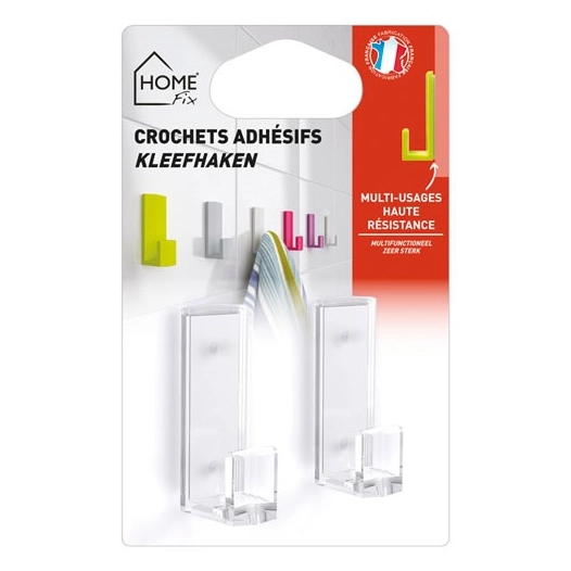 Crochet adhésif home fix cristal gm bl2 - HOME FIX