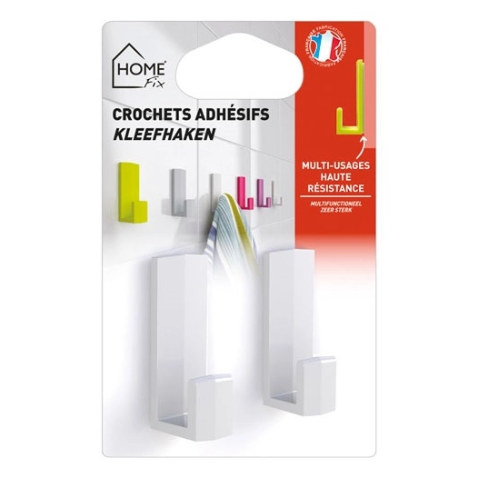 Crochet adhésif home fix blanc gm bl2 - HOME FIX