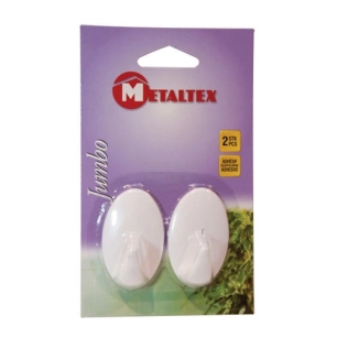 Crochet adh.jumbo blanc x2 291002 - METALTEX