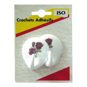 Crochet adhésif ovale assortis bl2 - ISO