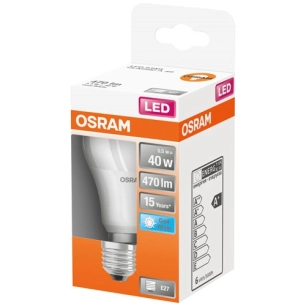 Led standard dépolie avec radiateur 5.5w e27 froid bte 1 - OSRAM