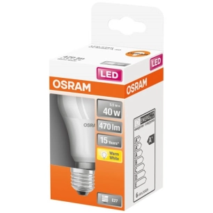 Led standard dépolie avec radiateur 5.5w e27 chaud bte 1 - OSRAM