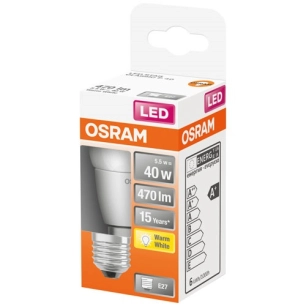 Led sphérique dépolie + radiateur 5w e27 chaud boite 1 - OSRAM