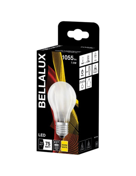 6 Bellalux led dépoli standard e27 7.5w chaud - BELLALUX