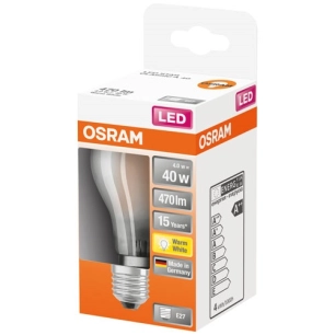 Led standard verre depoli 4w e27 chaud bte 1 - OSRAM