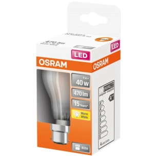 Led standard verre dépoli 4w b22 chaud bte 1 - OSRAM