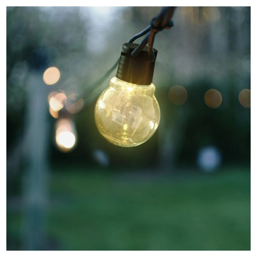 Guirlande solaire 30 lumens type spherique 10 ampoules 2700k - EZSOLAR