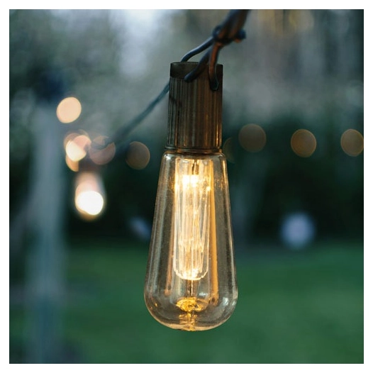 Guirlande solaire type edison 30 lumens 10 ampoules 2700k - EZSOLAR