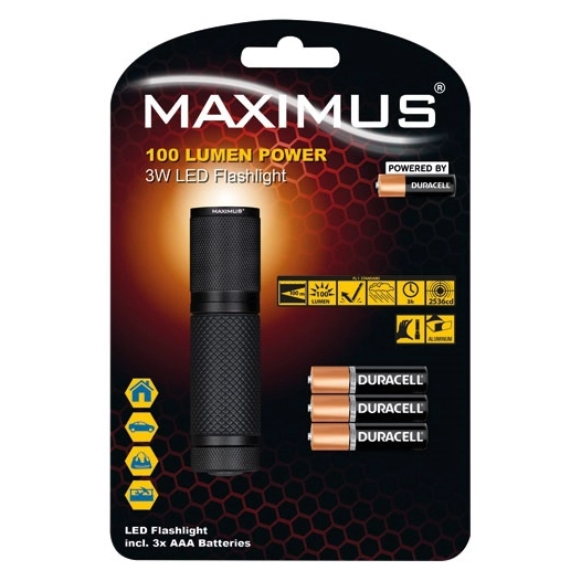 Lampe torche maximus gomme 3w 100lm - MAXIMUS