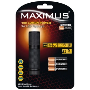 Lampe torche maximus gomme 3w 100lm - MAXIMUS