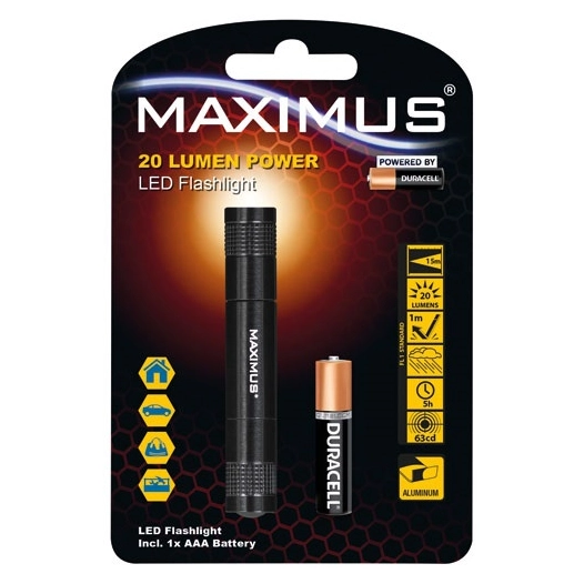 Lampe torche 20 lumens 0.5w maximus - MAXIMUS