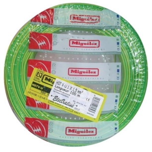 Câble H07VU 1.5 100m jaune/vert - ELECTRALINE