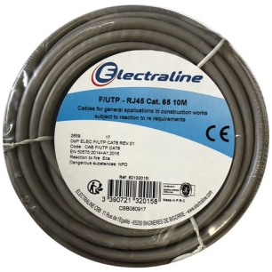 Câble ftp 10m gris couronne - ELECTRALINE