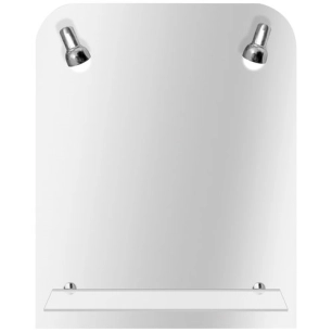 Miroir Danilo bords polis 2 spots 65x50cm - MP GLASS