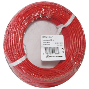 Câble H07VU 1x1.5 25m rouge couronne - ELECTRALINE