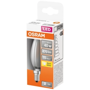 Led flamme verre dépoli 4w e14 chaud bte 1 - OSRAM