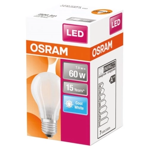 Ampoule led standard verre depoli 7W60 E27 froid - OSRAM
